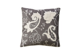 Benzara BM178023 Contemporary Style Set of 2 Throw Pillows With Paisley and Floral Designing