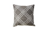 Benzara BM178024 Contemporary Style Set of 2 Throw Pillows With Diamond Patterns, Gun Metal Gray