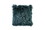 Benzara BM178029 Contemporary Style Shaggy Set of 2 Throw Pillows, Teal Blue