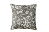 Benzara BM178048 Contemporary Style Set of 2 Throw Pillows With Floral and Foliage Designs, Silver