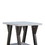 Benzara BM179633 Two Tone Wooden End Table, White & Distressed Gray