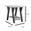 Benzara BM179633 Two Tone Wooden End Table, White & Distressed Gray