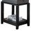 Benzara BM179729 Wooden Chairside Table With Bottom Shelf, Distressed Gray And Black
