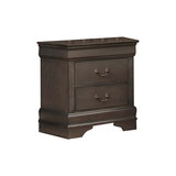 Benzara BM179883 Wooden Solid Grey Night stand, Stained Gray