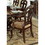 Benzara BM179901 Wood-Fabric Arm Chair With Deep Engraved Design, Brown & Beige (Set of 2)