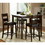 Benzara BM179906 5 Piece Wooden Counter Height Table Set, Espresso Brown