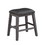 Benzara BM180295 Wood & Leather CoUnter Height Stool with Nail head Trim, Set of 2, Black & Gray