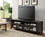 Benzara BM181326 72" Wooden TV Stand With 2 Cabinets and 2 Open Shelves In Brown