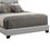 Benzara BM182798 Leather Upholstered California King Size Platform Bed, Gray