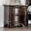 Benzara BM182950 Transitional Wood Night Stand With Genuine Marble Top, Brown
