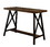 Benzara BM183600 Wooden Counter Height Table With Angled Metal Legs, Black And Brown