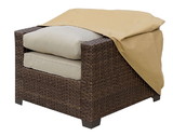 Benzara BM183737 Fabric Dust Cover for Outdoor Chairs, Medium, Light Brown