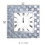 Benzara BM184769 Mirrored Wall Clock with Checkered Pattern, Silver