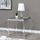 Benzara BM184974 Contemporary End Table With Tempered Glass Top & Chrome Silver Legs, Clear
