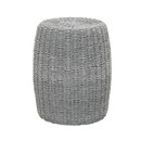 Benzara BM185210 Intricate Rope Weave Design Accent Table, Gray