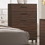 Benzara BM185323 Wooden Chest with Five Drawers and Block Legs Support, Dark Brown