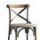 Benzara BM185391 Wood and Metal Frame Bar Chair with X Style Back, Copper and Brown