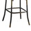 Benzara BM185391 Wood and Metal Frame Bar Chair with X Style Back, Copper and Brown