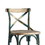 Benzara BM185392 Wood & metal Bar Height Chair with X Style Panel back, Antique Sky Blue