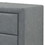 Benzara BM185429 Polyurethane Upholstered Two Drawer Nightstand With Wooden Tapered Leg, Gray
