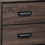Benzara BM185442 Two Drawer Nightstand With Scalloped Feet In Weathered Gray Grain Finish