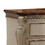 Benzara BM185477 Two Drawer Nightstand With Cabriole Legs, Antique Pearl & Cherry Oak