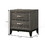 Benzara BM185487 Two Drawer Nightstand With Tapered Feet, Weathered Gray