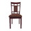 Benzara BM185669 Transitional Style Wooden Dining Set with Grid Back Chairs, Pack of Five, Brown