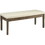 Benzara BM185759 Contemporary Style Wood and Linen Bench with Tapered Legs, Beige and Brown