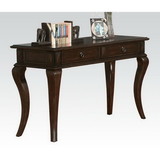 Benzara BM185762 Wooden Sofa Table with Two Drawers and Cabriole Legs, Brown