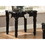 Benzara BM185794 Wooden End Table With Contrast Carved Motif Turned Legs, Black