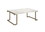 Benzara BM185797 Faux Marble Top Coffee Table With Metal Base, White And Gold