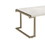 Benzara BM185797 Faux Marble Top Coffee Table With Metal Base, White And Gold