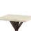 Benzara BM185823 Marble Top End Table With Wooden Tri-Pod Base, White And Espresso Brown