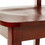 Benzara BM186213 Wooden Counter Height Chair with Cross Back, Set of 2, Cherry Brown