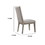 Benzara BM186223 Slanted Elongated Back Side Chair, Set of 2, Gray