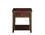 Benzara BM186247 Wooden End Table with One Drawer and One Shelf, Walnut Brown