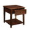 Benzara BM186247 Wooden End Table with One Drawer and One Shelf, Walnut Brown