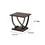 Benzara BM186254 23 Inch Wood Top End Table with Curved Metal Legs, Dark Brown