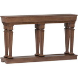Benzara BM186298 Wooden Console Table with One Bottom Shelf, Oak Brown
