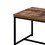 Benzara BM186957 Contemporary Style Rectangular Wood and Metal End Table, Brown and Black