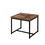 Benzara BM186957 Contemporary Style Rectangular Wood and Metal End Table, Brown and Black