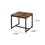 Benzara BM186957 19" Wood and Metal Modern End Table, Brown and Black