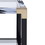 Benzara BM186968 34 Inch Glass Top Rectangular Metal End Table, Black