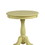Benzara BM186986 22" Wooden Round Side Table with Pedestal Base, Yellow