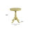 Benzara BM186986 22" Wooden Round Side Table with Pedestal Base, Yellow