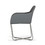 Benzara BM187465 Leatherette Upholstered Dining Chair with Interlaced Metal Base, Gray
