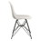 Benzara BM187593 Deep Back Plastic Chair with Metal Eiffel Style Legs, Set of Two, White and Black
