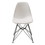 Benzara BM187593 Deep Back Plastic Chair with Metal Eiffel Style Legs, Set of Two, White and Black