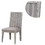 Benzara BM187610 Wooden Chair with Fabric Upholstered Seat, Set of 2, Gray